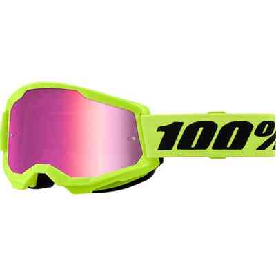 O'NEAL Motocross Brille Ersatzlinse - Gelb Silber Mirror - 100% UV Schutz - Magnet-System