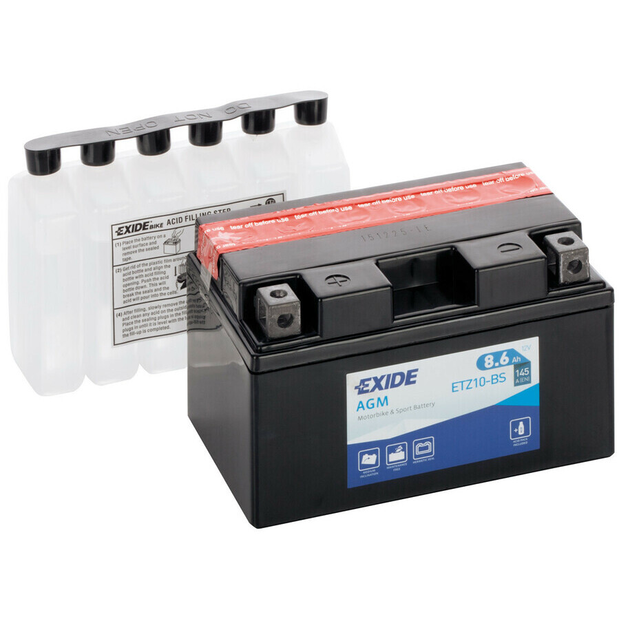 12V Motorcycle Battery - Exide Bike AGM -9 Ah - 145 A