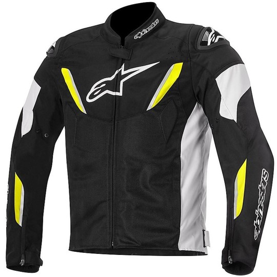GIACCA GIUBBINO ALPINESTARS MOTO SCOOTER T-GP PLUS R V2 AIR NERO BIANCO GIALLO