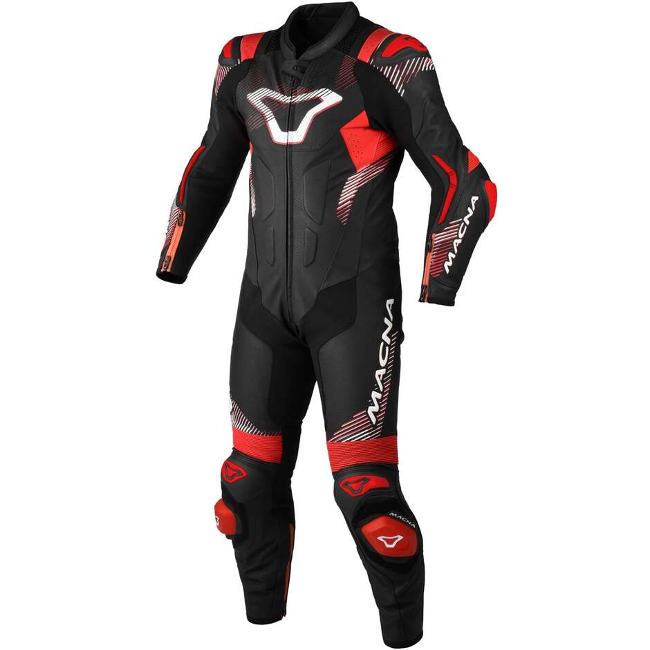 1pc Combinaison Moto Macna Armadyl Noir Rouge Blanc