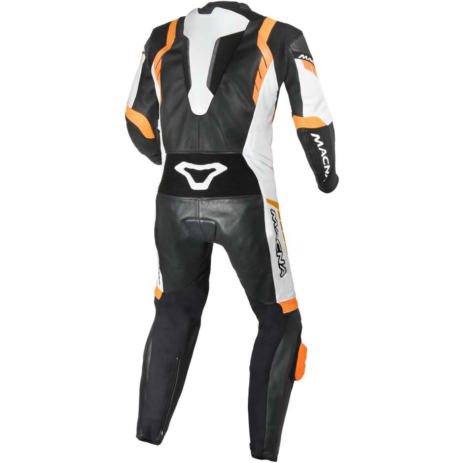 1pc Combinaison Moto Macna Varshall Noir Orange Blanc
