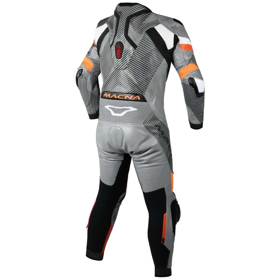 1pc Macna Ignite Motorcycle Suit Grey Black Orange