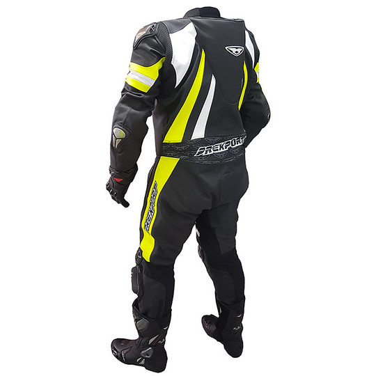 1pcs costume de moto complet en cuir professionnel Prexport Monza noir blanc jaune fluo