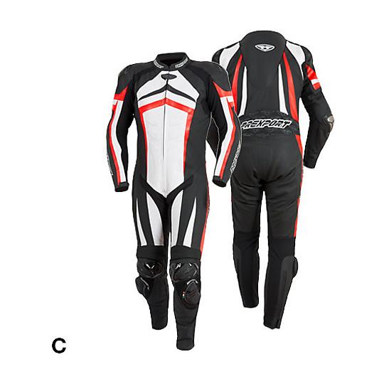 1pcs costume de moto complet en cuir professionnel Prexport Monza noir blanc rouge