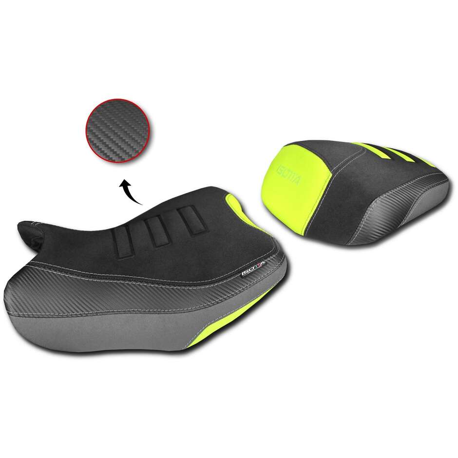 2 CM Raised Front Seat for BENELLI TRK 702 - 702X Black Yellow