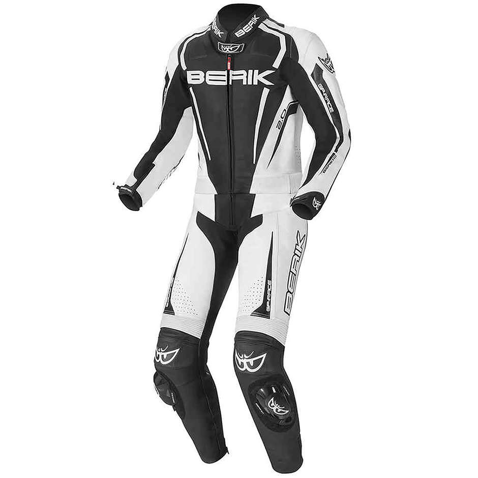 2 Piece Leather Motorcycle Suit LS2-171334 Berik 2.0 Black White