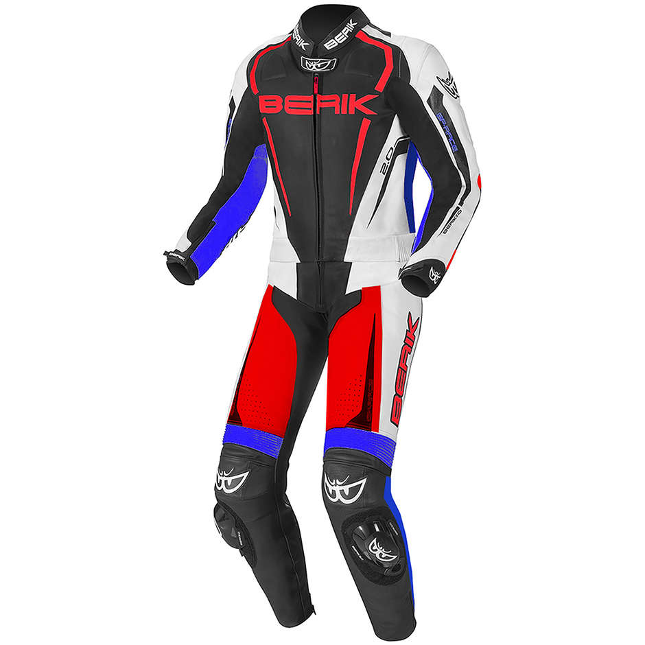 2 Piece Leather Motorcycle Suit LS2-171334 Berik 2.0 Blue Red White