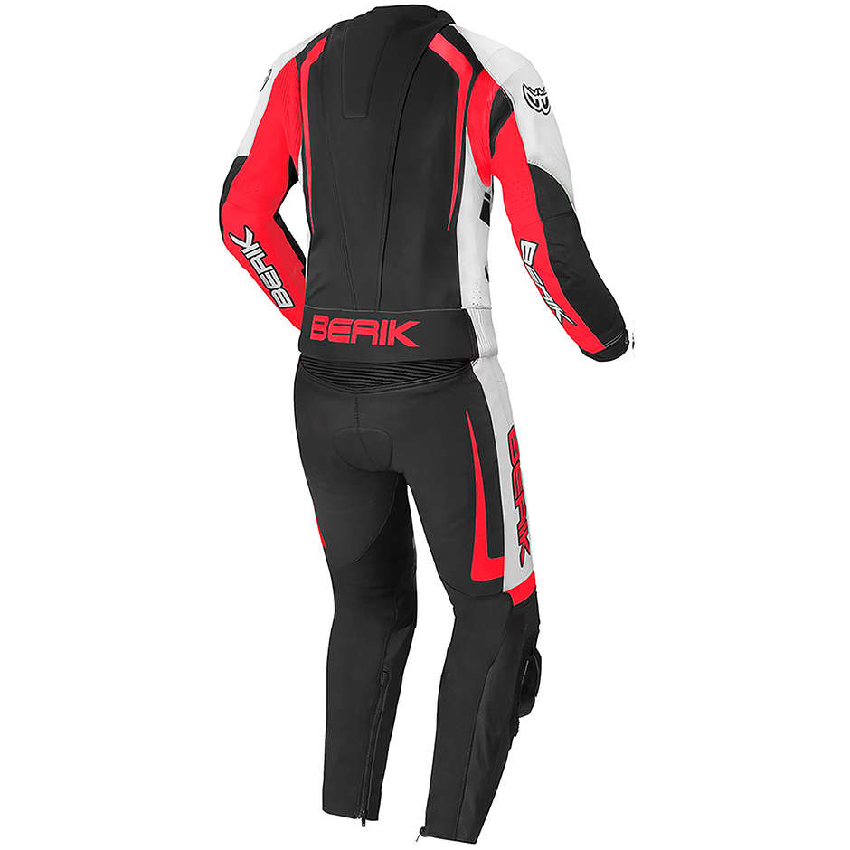 2 Piece Leather Motorcycle Suit LS2-171334 Berik 2.0 Fluo Red White