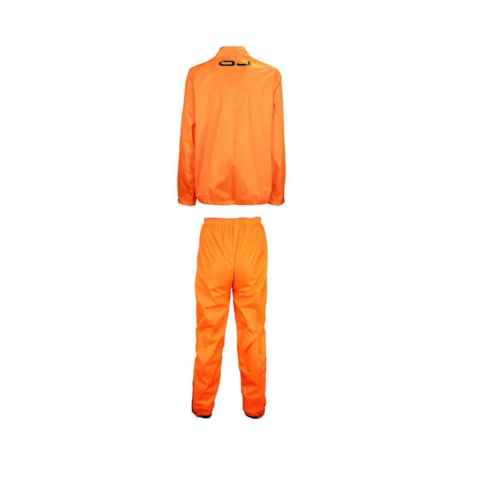 2-Piece Motorcycle Rain Suit SYSTEM SET Orange Fluo