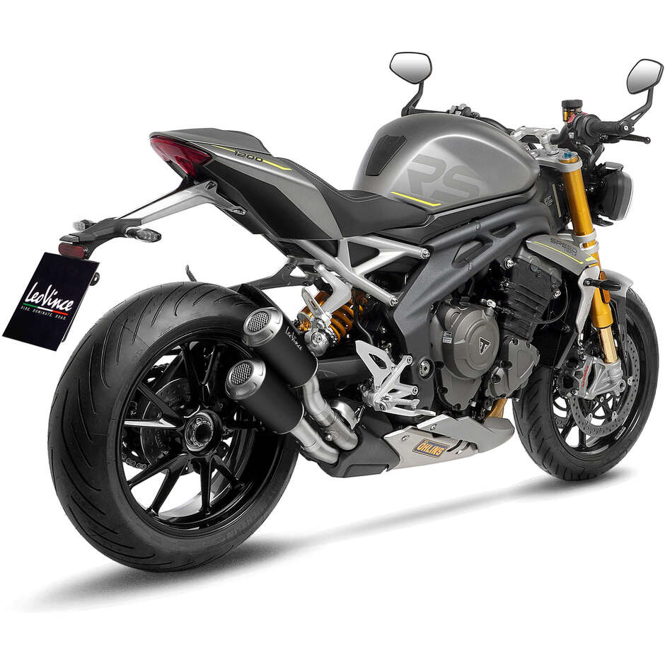 2 Slip-On Exhaust Leovince 15247B LV-10 BLACK EDITION Specific For TRIUMPH Speed Triple 1200RR/RS (21-24)