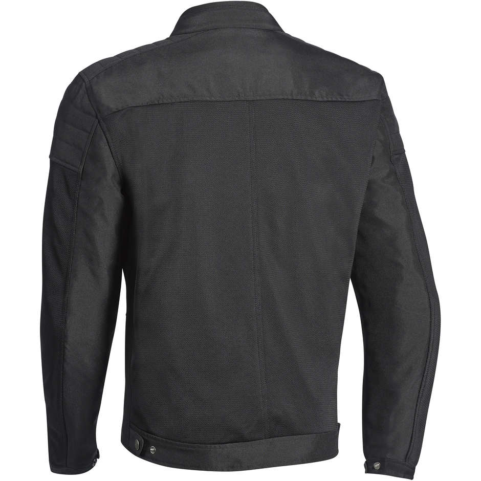 2 x 1 perforated motorcycle jacket in black Ixon FILTER fabric