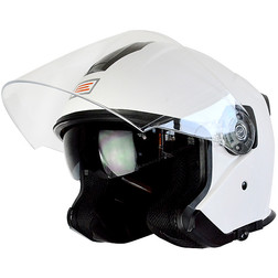 Motorcycle Helmet Jet Along Origin Palio 2015 Double Visor Shiny White Motorcycle Helmet Jet Along Origin Palio 2015 Double Visor Shiny White