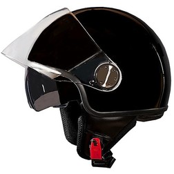 Casco moto Jet One Doppia Visiera Modello Eden Nero lucido Casco moto Jet One Doppia Visiera Modello Eden Nero lucido