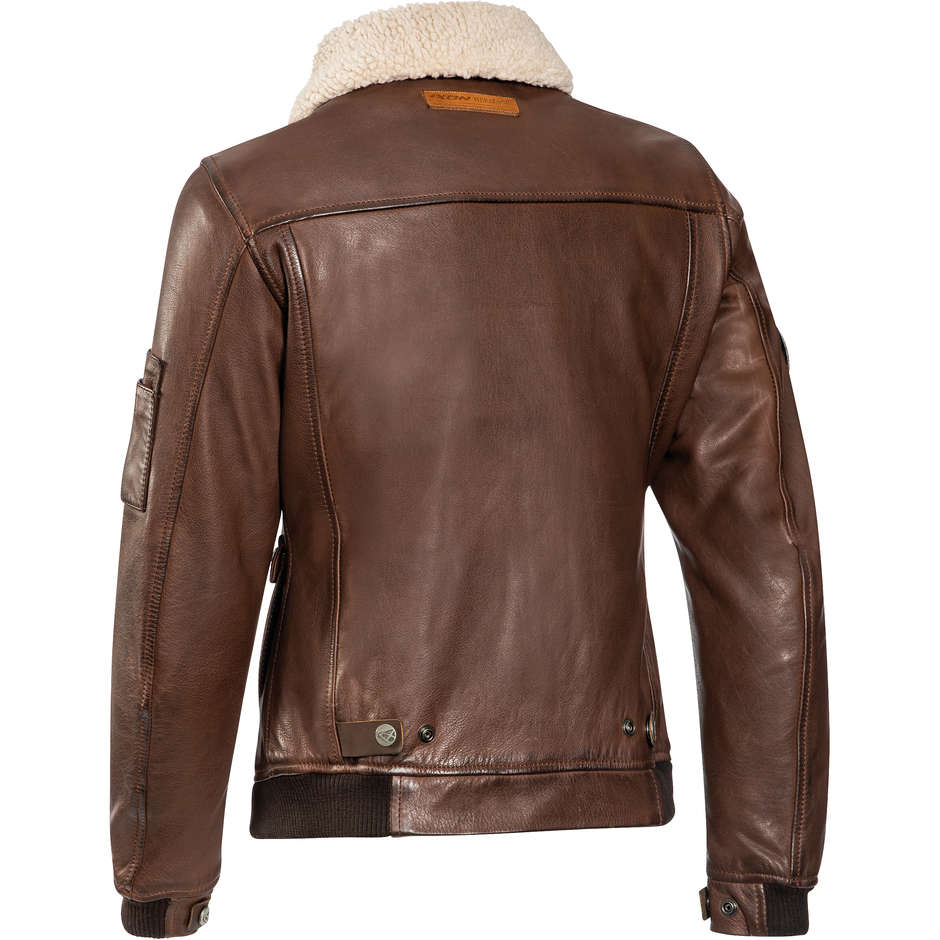 2in1 Ixon HAVOC LADY Urban Leather Motorcycle Jacket for Women Brown
