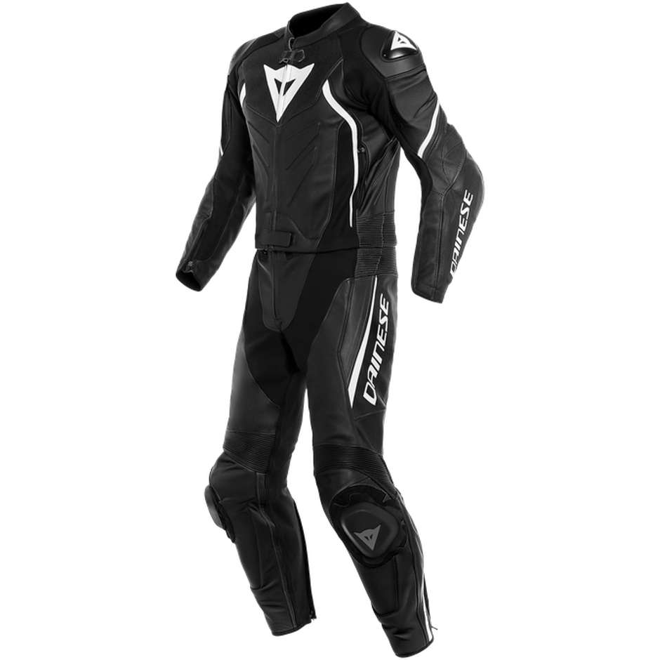 2pcs Divisible Motorcycle Suit In Dainese AVRO D2 Leather Black White