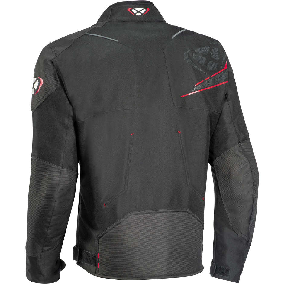 2x1 Sport Ixon LUTHOR Fabric Motorcycle Jacket Black Red