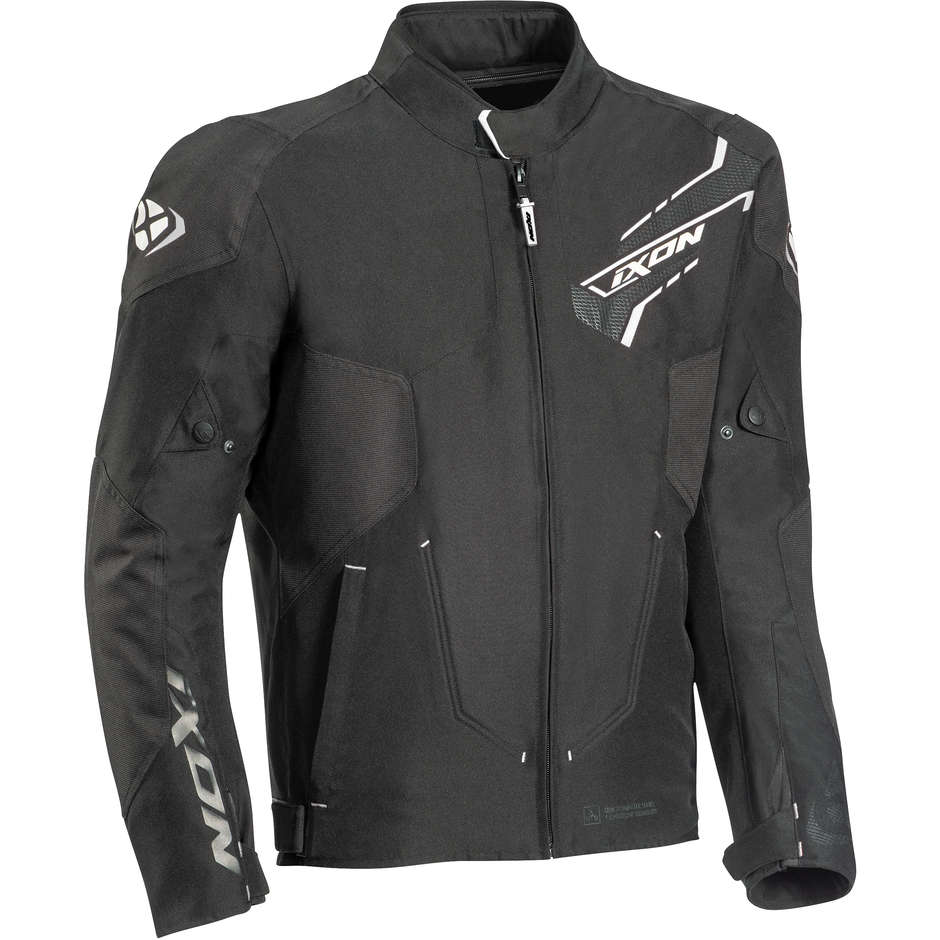 2x1 Sport Ixon LUTHOR Fabric Motorcycle Jacket Black White