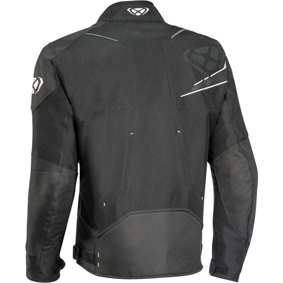 2x1 Sport Ixon LUTHOR Fabric Motorcycle Jacket Black White