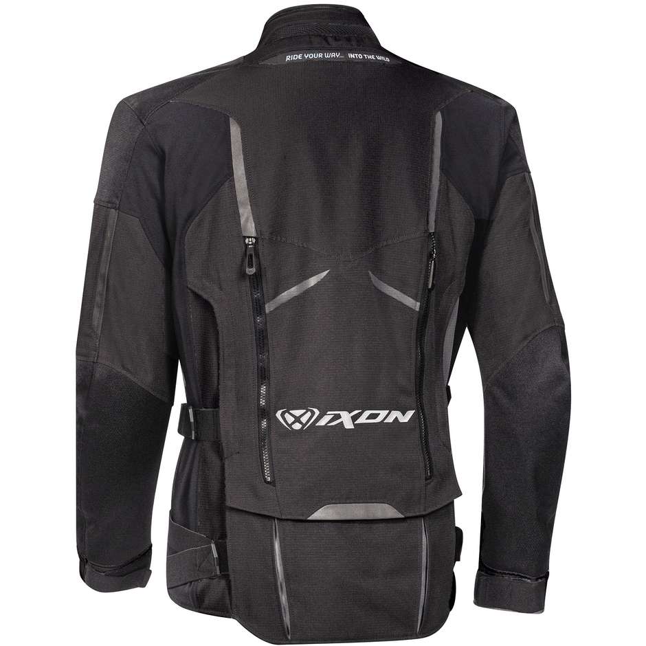 3 in 1 Adventure Ixon RAGNAR Fabric Motorcycle Jacket Black Anthracite