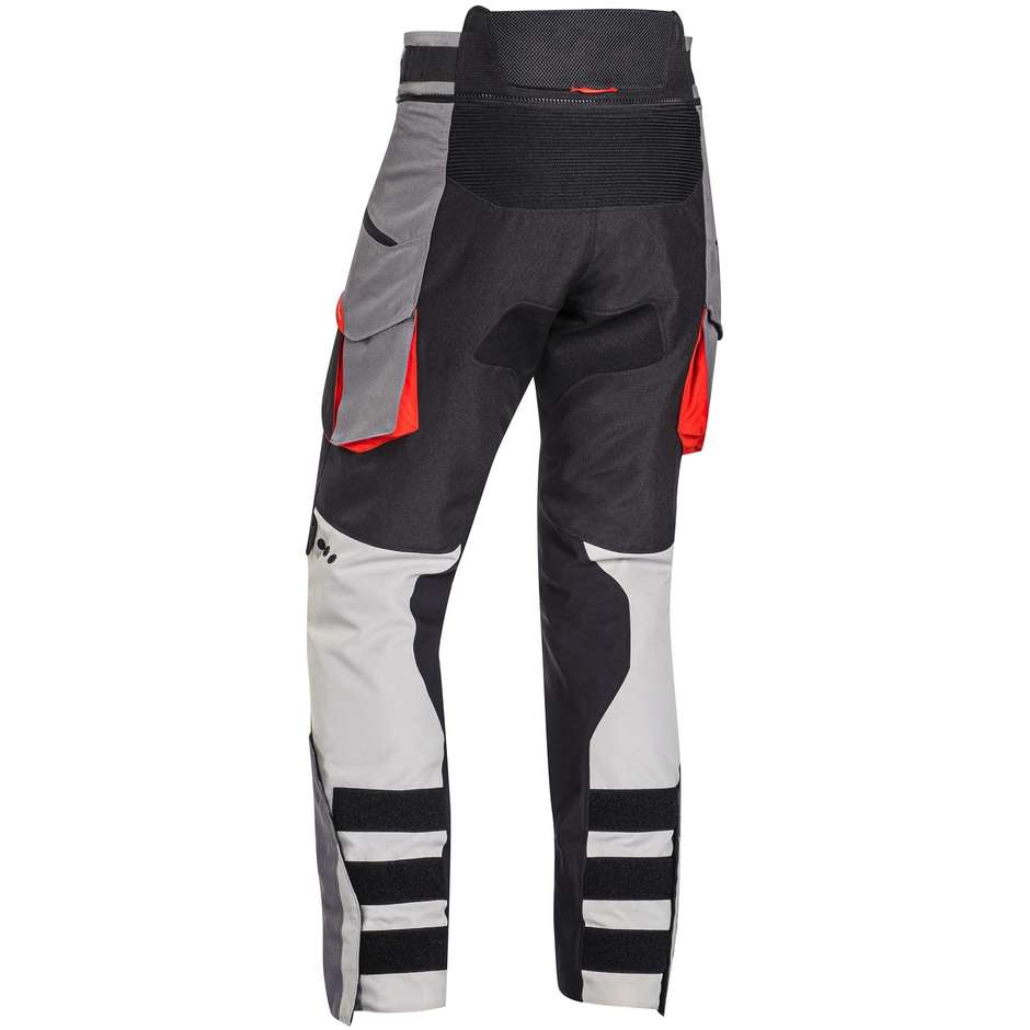3 in 1 Fabric Motorcycle Pants Ixon RAGNAR PT. Black Gray Red