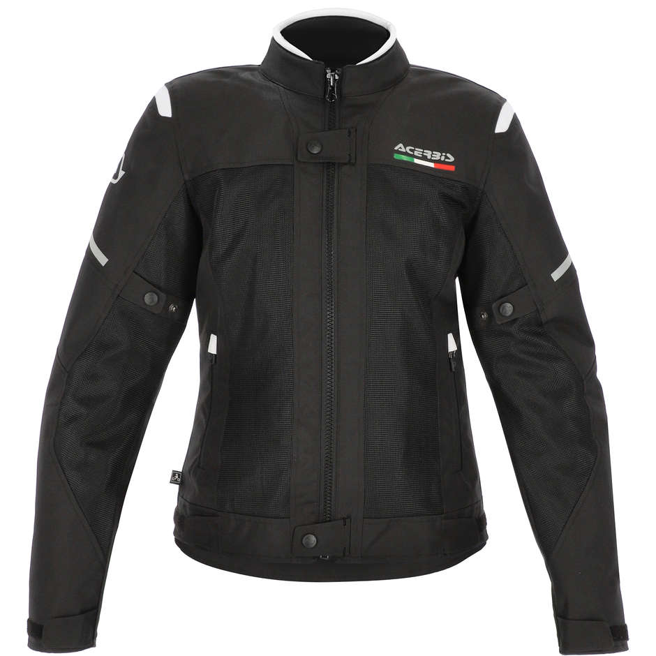 3 Layers CE Acerbis ON ROAD RUBY LADY Motorcycle Jacket Black White
