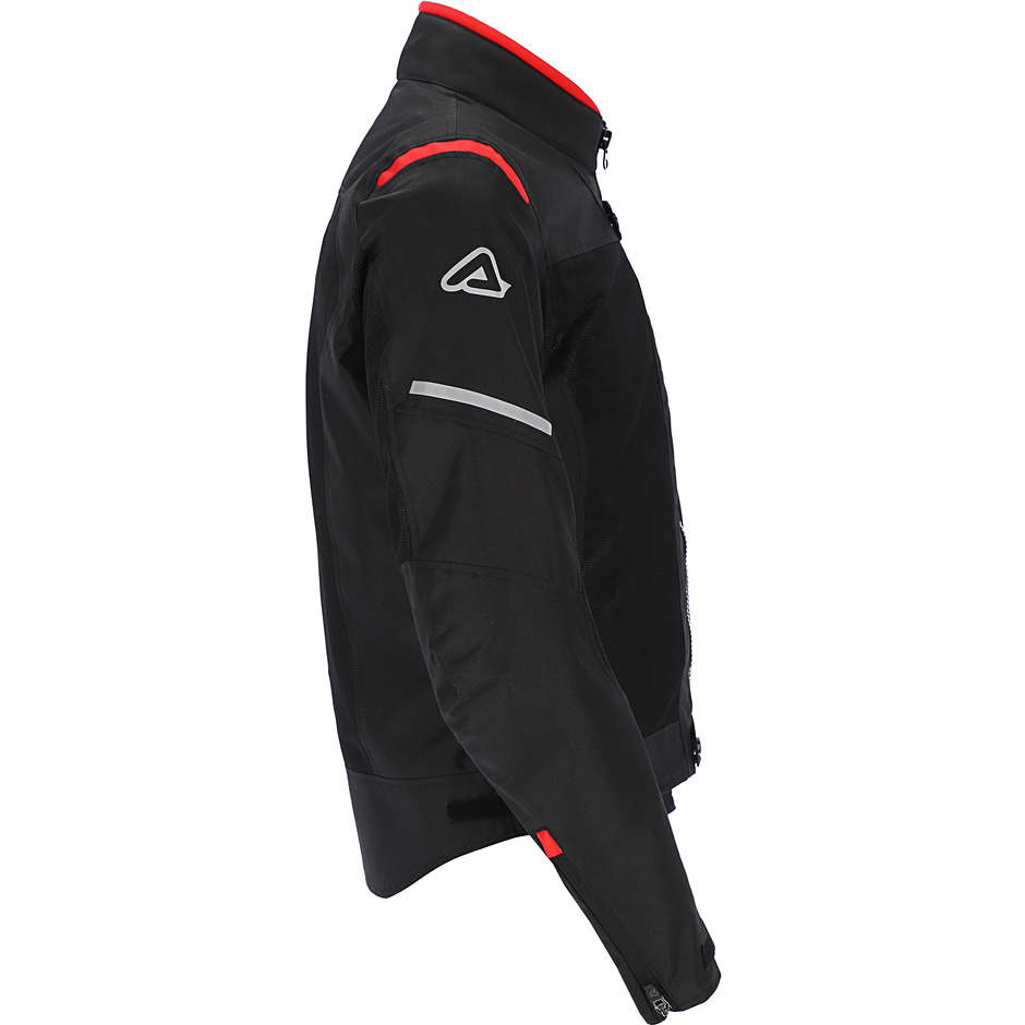 3 Layers CE Acerbis ON ROAD RUBY Motorcycle Jacket Black Red