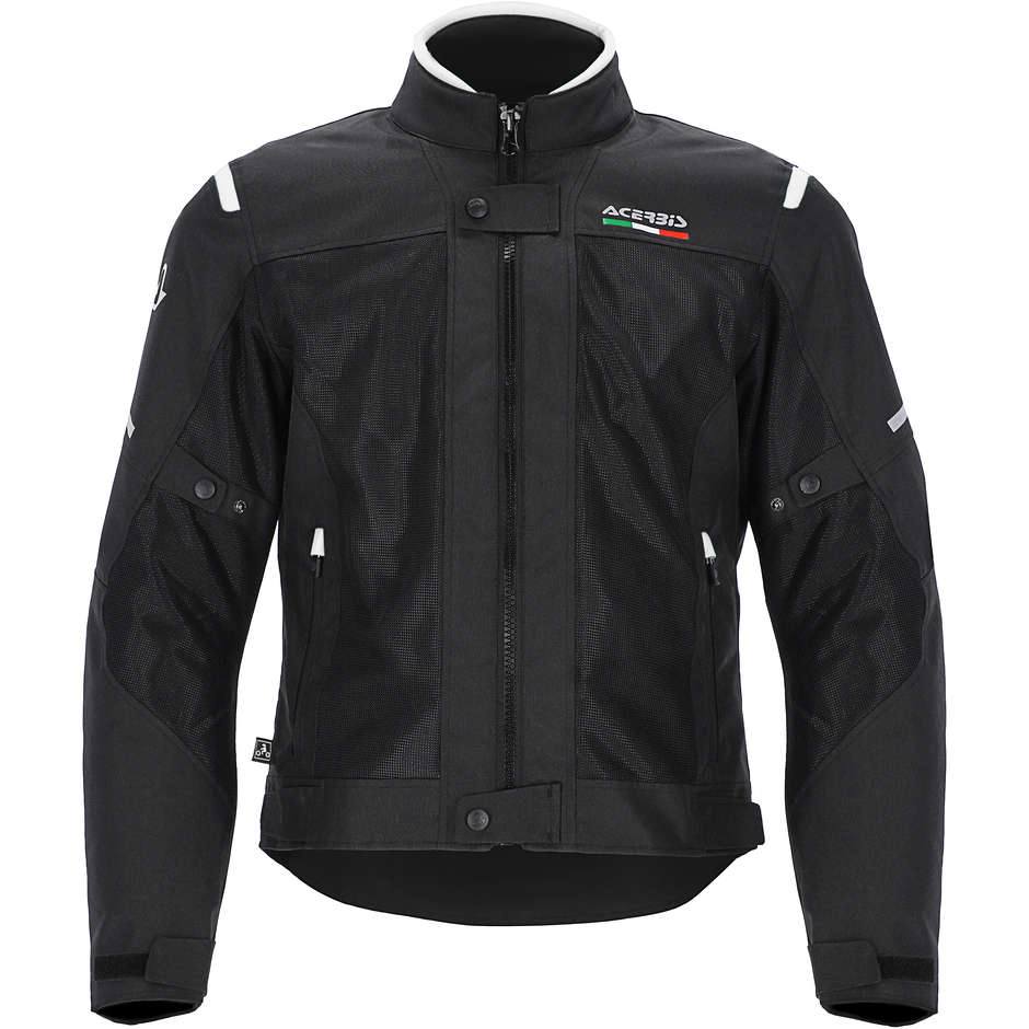 3 Layers CE Acerbis ON ROAD RUBY Motorcycle Jacket Black White
