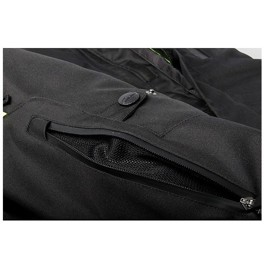 4 Seasons Motorradjacke Oj Atmosphere J216 Invincible Man Schwarz Gelb Fluo
