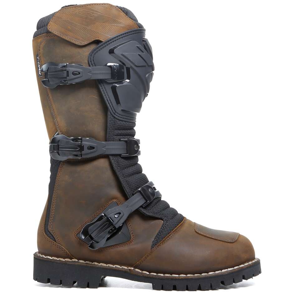 Abenteuer Motorrad bereist Boots Wasserdichte TCX Drifter Brown-Weinlese