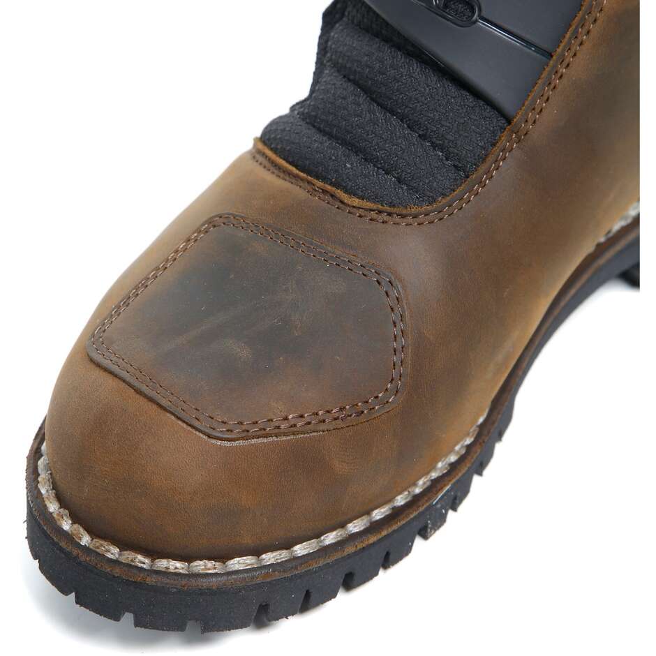 Abenteuer Motorrad bereist Boots Wasserdichte TCX Drifter Brown-Weinlese