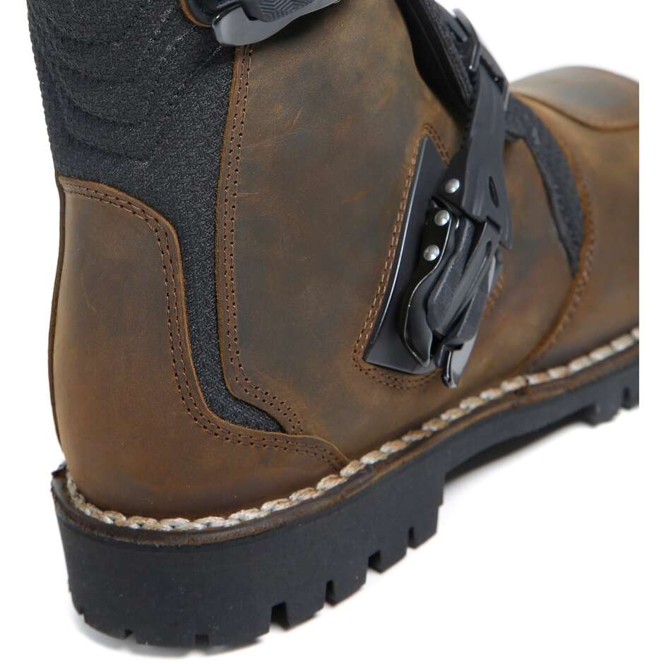 Abenteuer Motorrad bereist Boots Wasserdichte TCX Drifter Brown-Weinlese