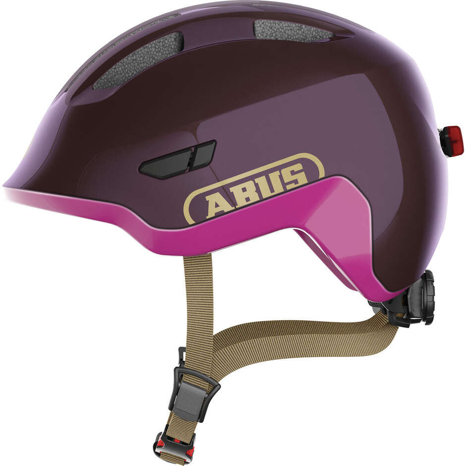Abus Child Bike Helmet SMILEY 3.0 ACE LED Royal Purple