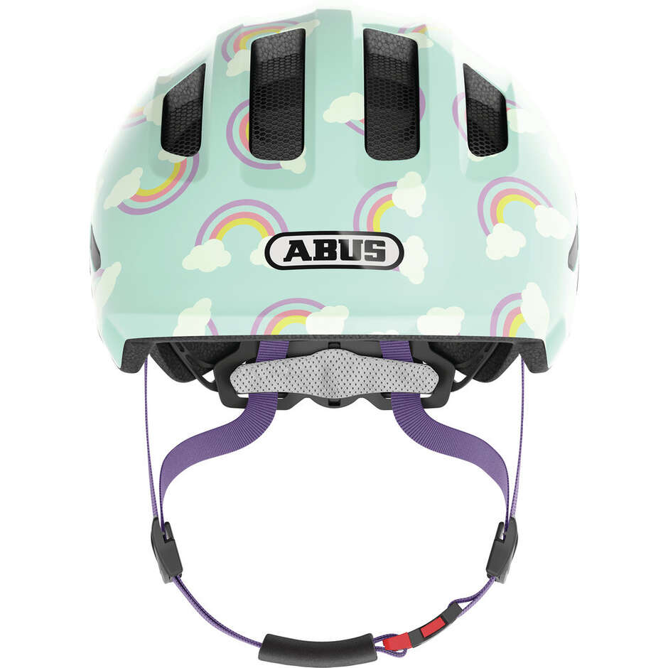 Abus Child Bike Helmet SMILEY 3.0 LED Blue Rainbow