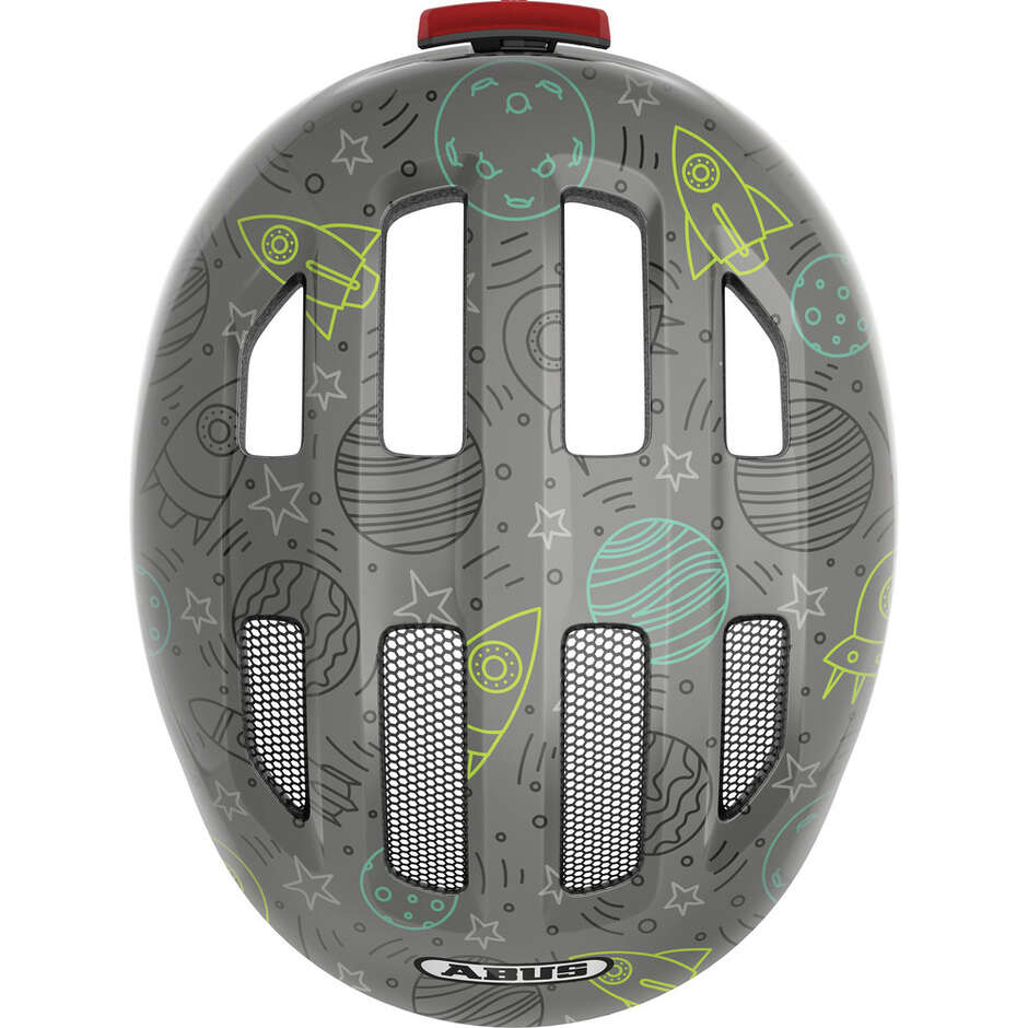 Abus Child Bike Helmet SMILEY 3.0 LED Gray Space