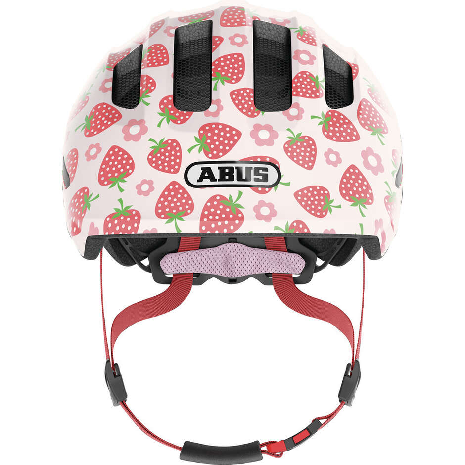 Abus Child Bike Helmet SMILEY 3.0 LED Rose Strawberry