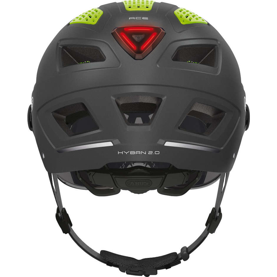 Abus Hyban 2.0 Ace Bike Helmet With Titanium Visor And Led