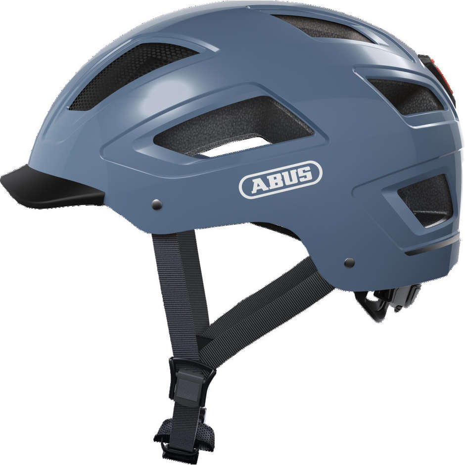 Abus Hyban 2.0 Urban Bike Helm mit Glacer Blue Led