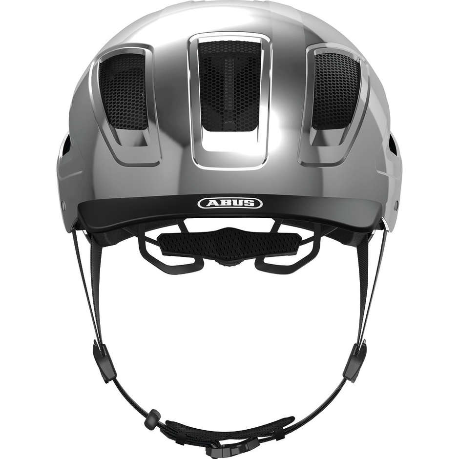 Abus Hyban 2.0 Urban Bike Helmet With Chrome Silver Led