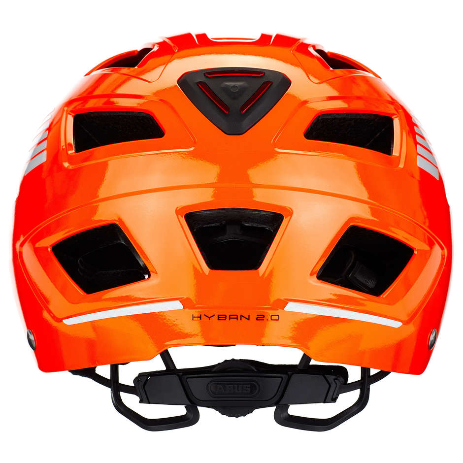 Abus Hyban 2.0 Urban Bike Helmet With Orange Signal Led