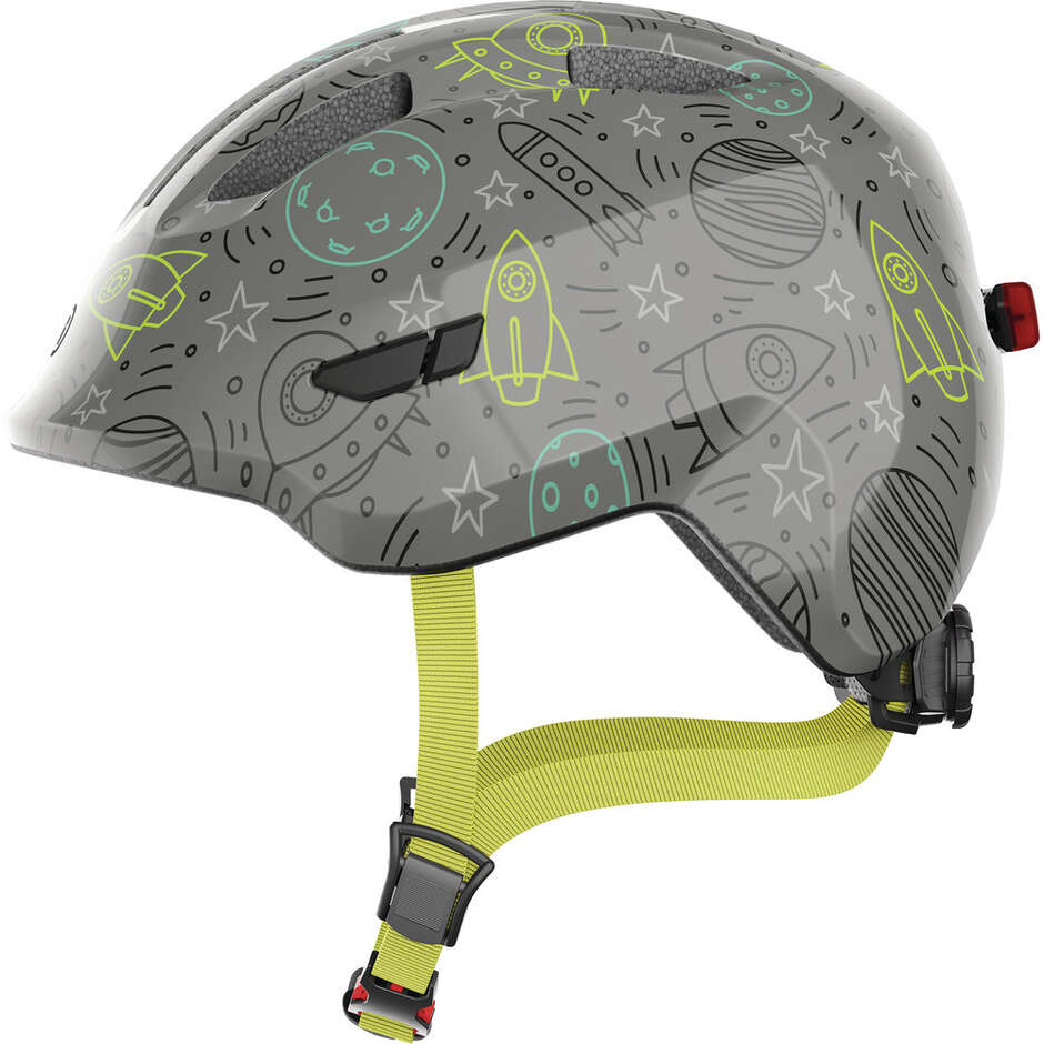 Abus Kinderfahrradhelm SMILEY 3.0 LED Grau Space