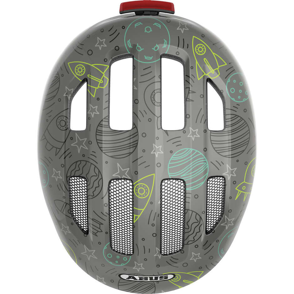 Abus Kinderfahrradhelm SMILEY 3.0 LED Grau Space