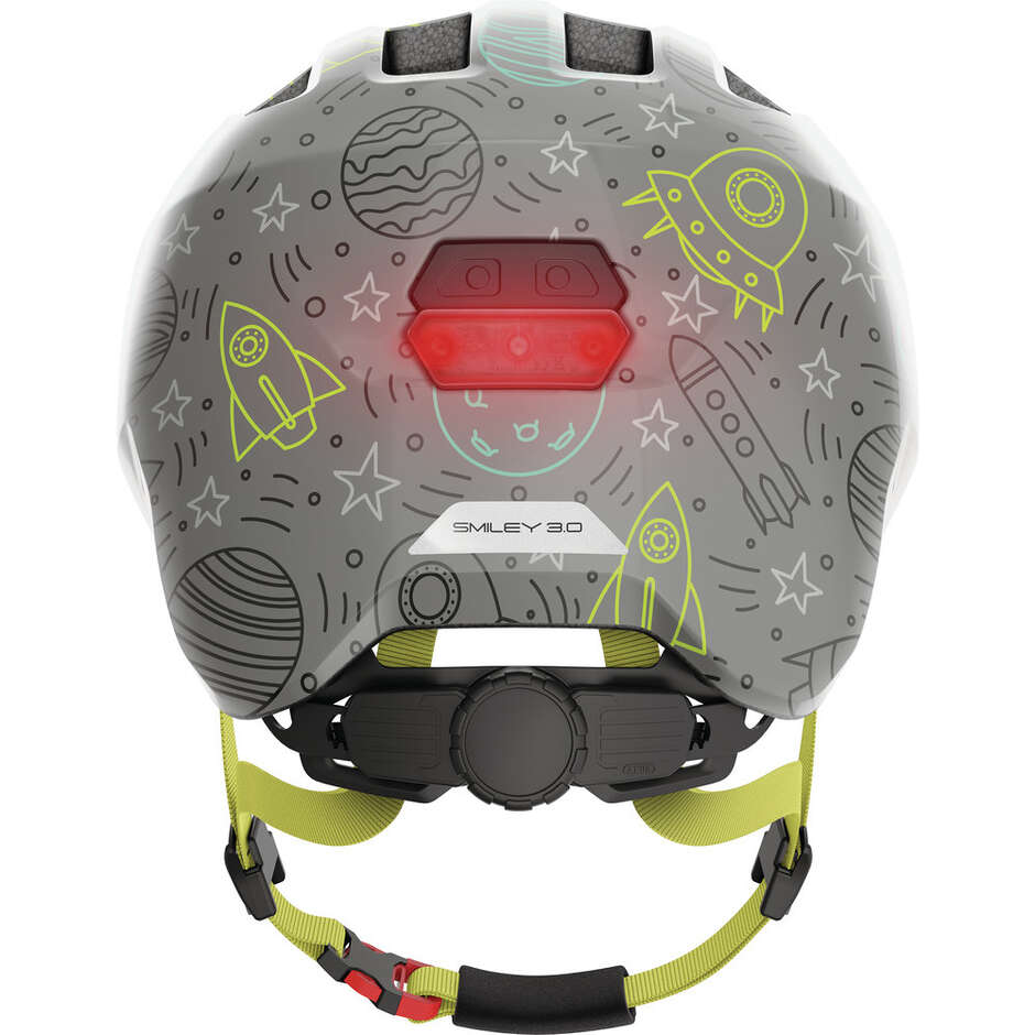 Abus Kinderfahrradhelm SMILEY 3.0 LED Grau Space