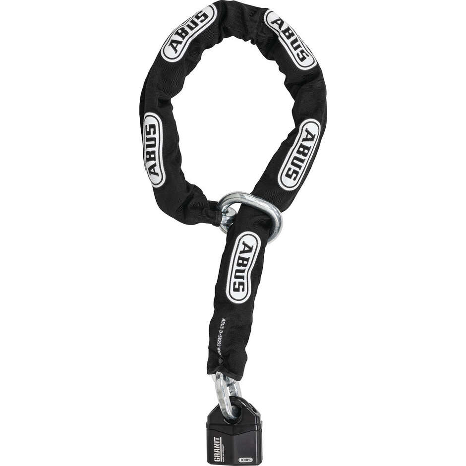 ABUS Motorrad-Diebstahlsicherungskette 37RK/80+14KS120 schwarze Schlaufe
