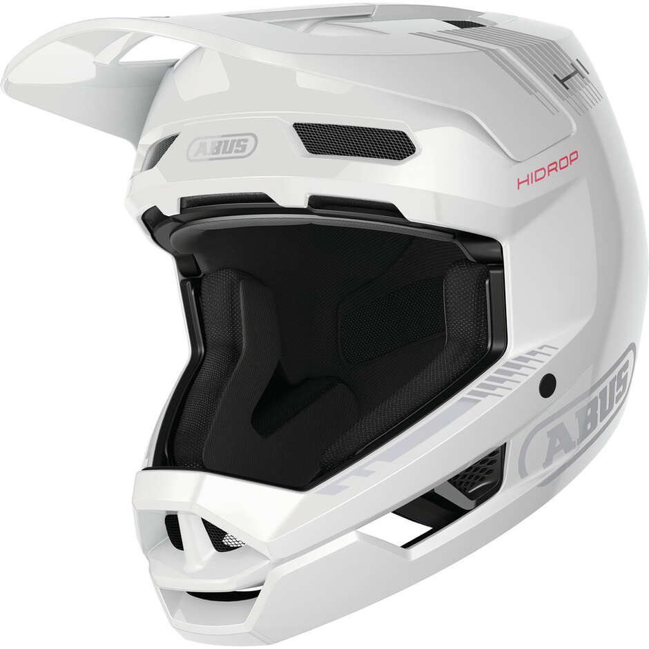 Abus MTB Full Face Bike Helmet HIDROP Shiny White