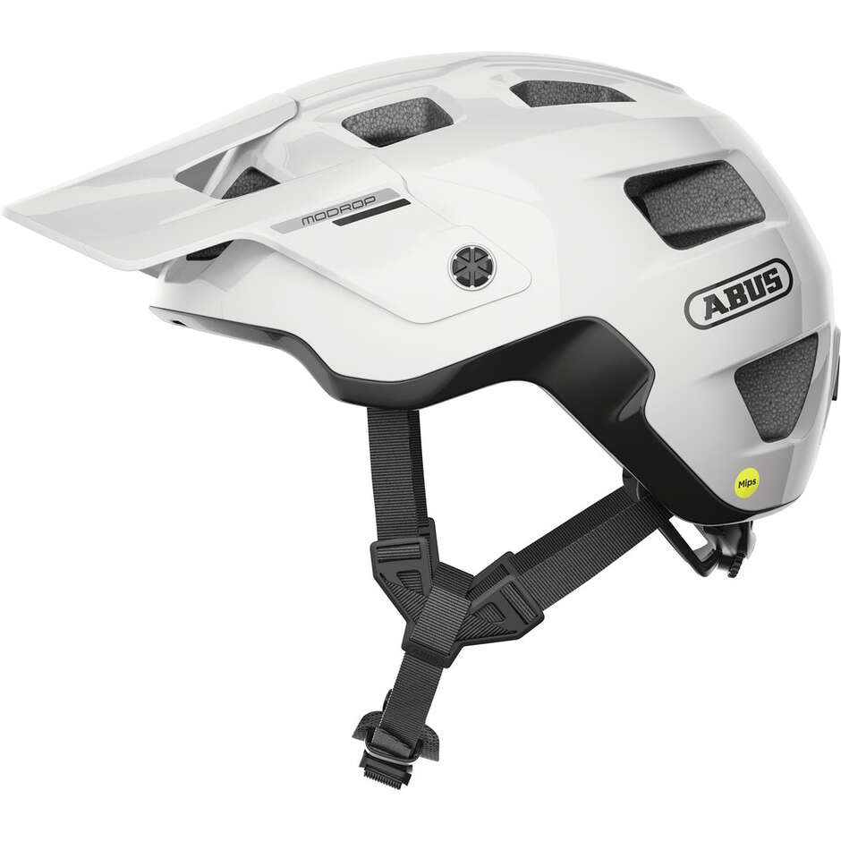 Abus MTB MODROP MIPS Shiny White Bike Helmet