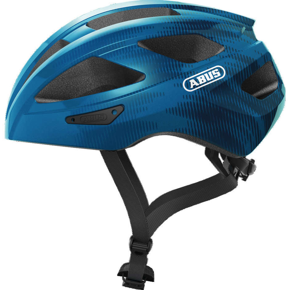 Abus Road All Round Macator Bicycle Helmet Blue Chrome