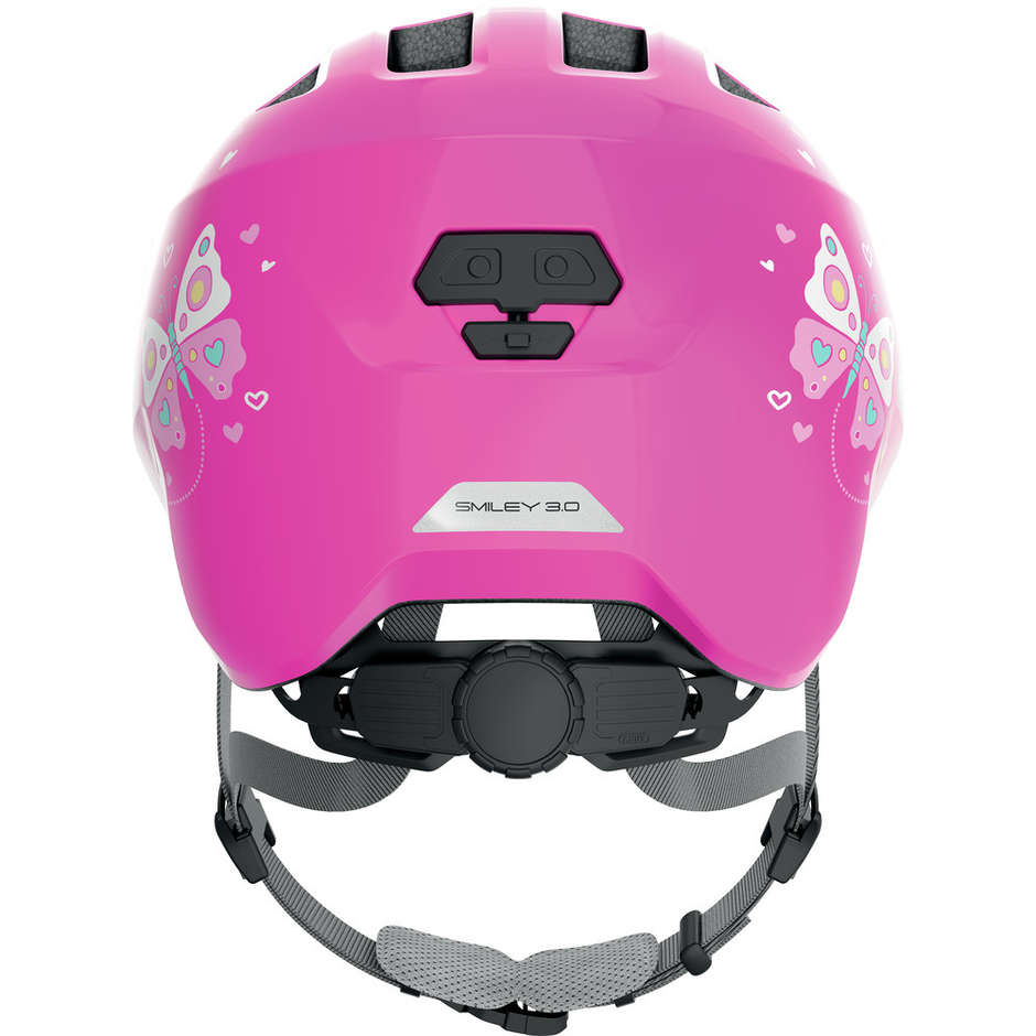 Abus SMILE 3.0 Children's Bicycle Helmet Pink Butterflies