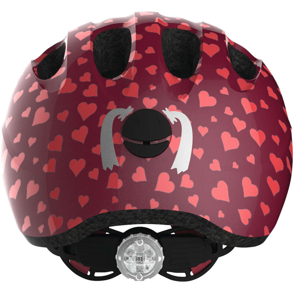 Abus Smiley 2.0 Children's Bicycle Helmet Red Hearts