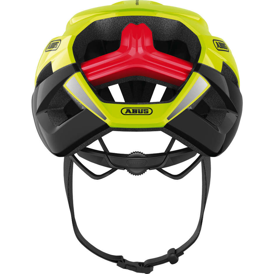 Abus Strada Storm Chaser Bicycle Helmet Fluo Yellow