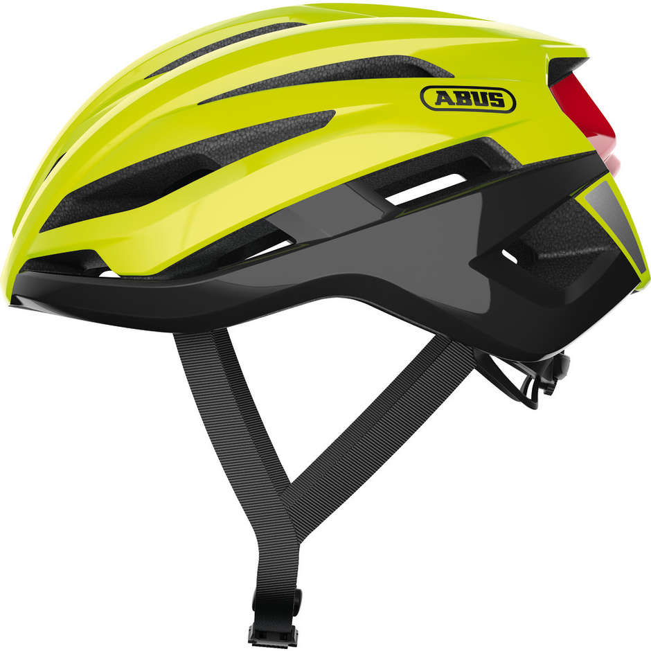 Abus Strada Storm Chaser Bicycle Helmet Fluo Yellow